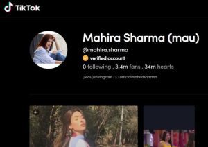 Mahira-Sharma-TikTok-account