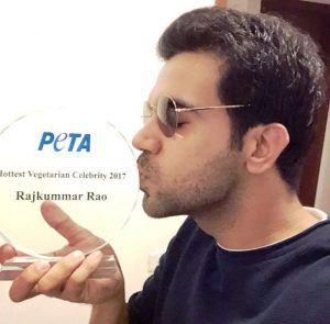 Rajkummar-Rao-With-His-PETA-Hottest-Vegetarian-Celebrity-Hottest-Vegetarian