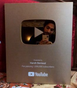 Harsh-Beniwal-Youtube-Award