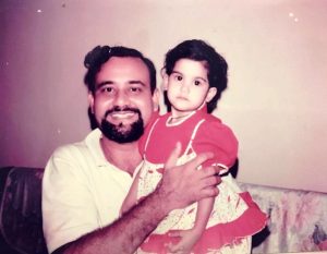 A-Childhood-Picture-of-Aaditi-Pohankar-With-Her-Father