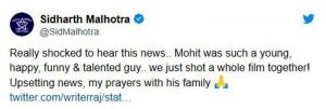 Sidharth-Malhotras-Tweet-on-Mohit-Baghels-Demise