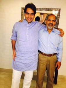 Sudhir-Chaudhary-with-his-father