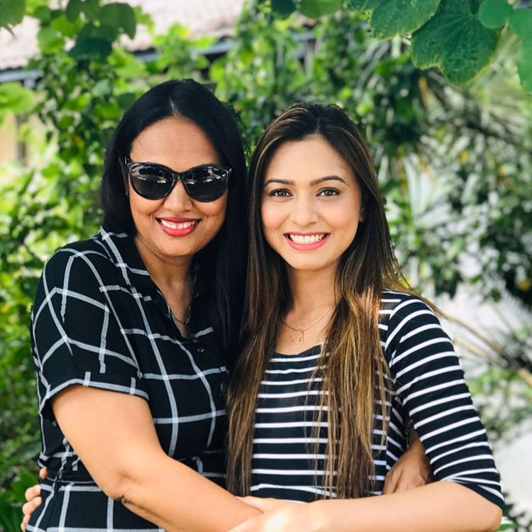 Alisha Prajapati with her Mother