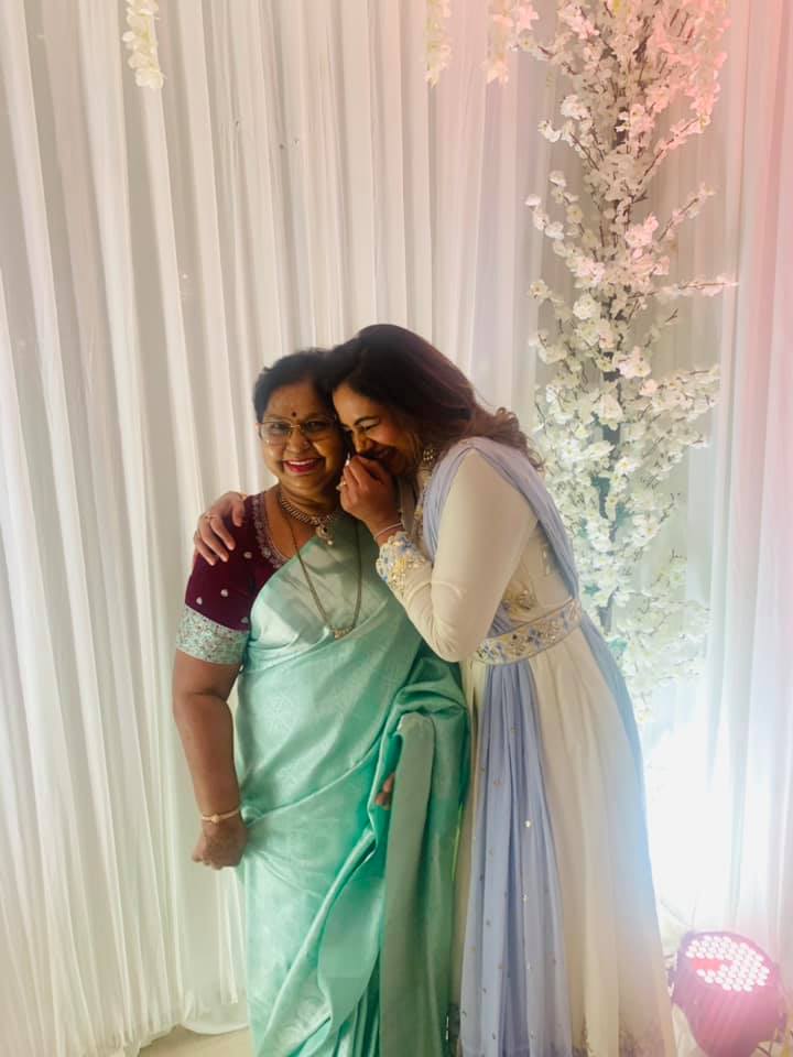 Chaitra Hallikeri with her Mother