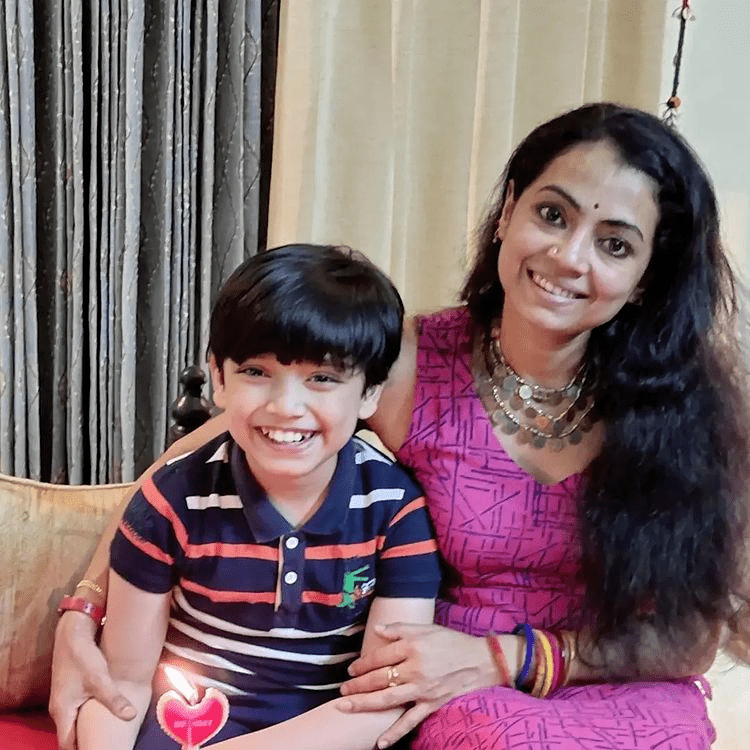 Rohan Das with his Mother